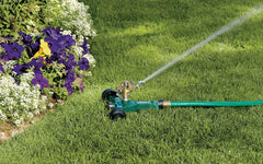 1/2-in. Brass Impact Sprinkler on Metal Wheel Base