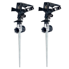 1/2-in. Plastic Impact Sprinkler on Zinc Spike, 2-pk